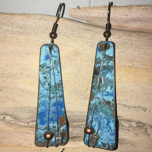 Handmade metal earrings